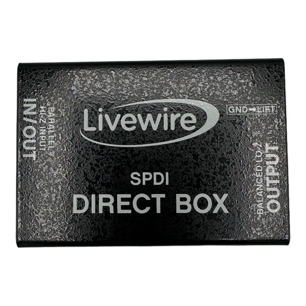 Livewire SPDI Passive Direct Box Black Excellent Ground Lift Attenuation Pad